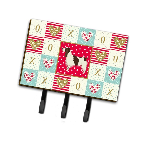 Carolines Treasures 6 x 2 x 9 in. English Springer Spaniel Love Leash or Key Holder CK5927TH68 - main